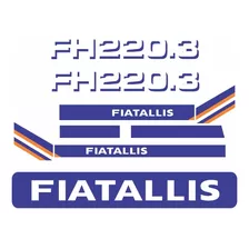 Kit Adesivos Compatível Escavadeira Fiatallis Fh220.3 R426