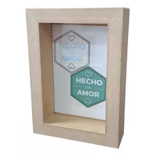 Portarretrato 10x15 Con Vidrio Marco Box Cuadro Mdf 18 Deco