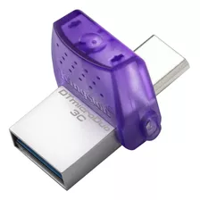 Pendrive Kingston Datatraveler Microduo 3c 128gb 3.2 Gen 1 Color Púrpura