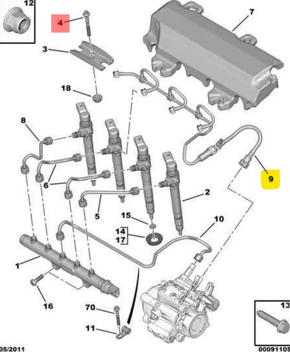 Manguera Retorno Diesel Ford Platform 2015, 2016, 2017, 2018 Foto 3