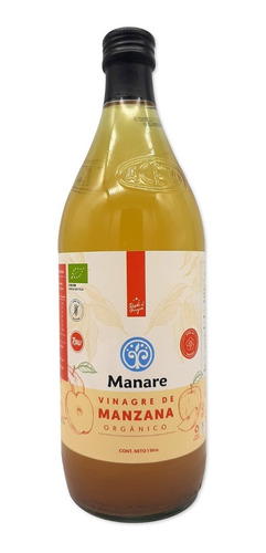 Vinagre De Manazana Orgánico 1l Manare