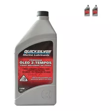 Óleo Motores De Popa 2t Quicksilver Tcw3 1 Litro Kit C/2