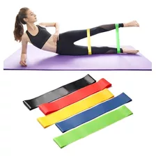 Kit 5 Faixa Elastica Treino Ginastica Pilates E Fisioterapia