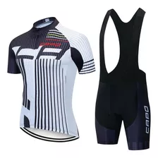 Conjunto Ciclismo Roupa Bretelle Em Gel + Camisa Capo