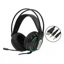 Auriculares Usb Pc Gamer Consolas Sound 7.1 Color Negro