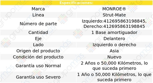 1 Base Amortiguador Del Der O Izq Strut-mate Wave 05-08 Foto 2