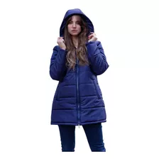 Campera Dama Tipo Parka De Abrigo Cap/desmontable