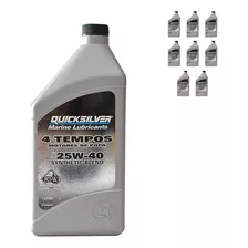 Lubrificante Quicksilver 25w40 4 Tempos 1 Litro Kit C/8