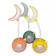 Luminária Infantil Abajur Led Astronauta Lua Decoração Usb Cor Da Estrutura Sortido 110v/220v