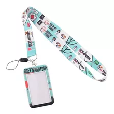 Lanyard Greys Anatomy Cinta Colgante Portacredencial Celeste