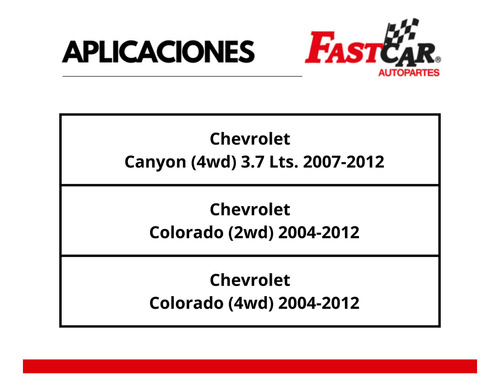 Kit 4 Amortiguador Chevrolet Colorado (4wd) 2004-2012 Foto 2