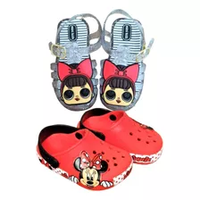 Sandália Infantil Xereta Kit 2 Pares Minnie Menina B10