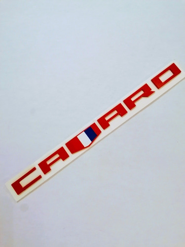Emblema Letra Chevrolet Camaro Autos Con Bandera Color Rojo Foto 3