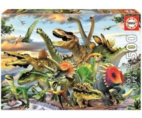 Rompecabezas 500 Pzas/ Dinosaurios Color/ Educa Puzzle