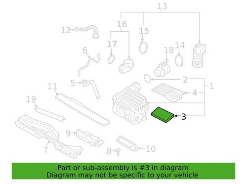Filtro Aire Audi A3 (8v1, 8vk) S3 Quattro 2014 A 2016@ Foto 4