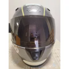  Capacete Zeus, Modelo 2000a, Space Racer, Cor Cinza, 56