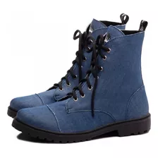 Bota Coturno Jeans Tamanho Grande