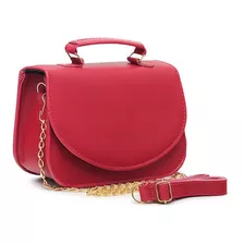 Bolsa Feminina Pequena Luxo De Ombro Coleção Vrm Cores Cor Vermelho Cor Da Correia De Ombro Mesma Cor Da Bolsa