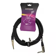 Cable Para Guitarra Bajo Roxtone Plug A Plug Angular 6 Mts