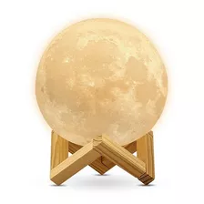 Lámpara De Luna 3d Led Réplica Exacta Grande 18cm Redlemon Color De La Pantalla Blanco