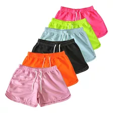 Kit Feminino Com 3 Shorts Praia Bermuda Tactel Blogueirinha