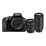 Nikon Kit D3500 + Lente 18-55mm Vr + Lente 70-300mm G Ed Dslr Color  Negro