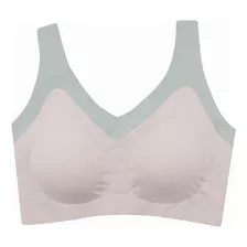 Lili Pink Top Corte Láser Doble Capa Im109-008 Top Copa Gris