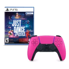 Just Dance 2023 Formato Físico Ps5 + Joystick Dualsense Pink