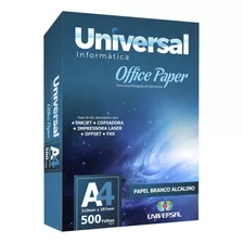 Papel Sulfite A4 Branco 75g Resma Com 500 Folhas - Universal