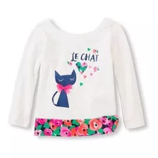 Remera Gatita The Childrens Place Talle 18 Meses Importada