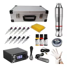 Kit De Tatuagem Profissional Ez Machine Máquina Pen Rotativa