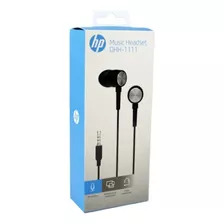 Auriculares Hp In Ear Dhh-1111 Negros Con Microfono 