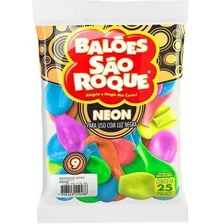 Balão Bexiga De Neon Nº9 - Com 100 Unidades