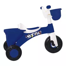 Triciclo Basculante Branco E Azul Styll Baby