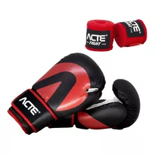 Kit Luva De Boxe E Muay Thai Mod.p12 + Bandagem 3,5m Mod.p8