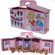 Casinha De Boneca Lol Polly Móveis Brinquedos Para Meninas 
