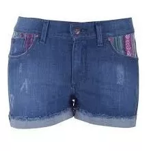 Wrangler Short Clasico De Jean Elastizado Y Aguayo Bohemian