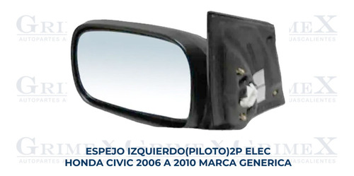 Espejo Honda Civic 2006-06-2007-2008-2009-2010-10 Ore Foto 2