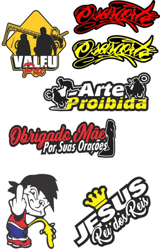 Kit 8 Cartelas Adesivos Carro Moto Bike Atacado 162 Stickers Ferkautoparts  Peças e Acessórios Nacionais e Importados