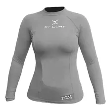 Camiseta Camisa Manga Longa Lycr Feminina Proteção Uv Xfloat