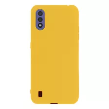 Capa Colors Gcm Acessorios Galaxy A01 Flexível Amarelo Para Samsung Galaxy A01 Galaxy A01