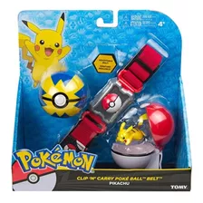 Pokémon Conjunto De Ação Cinto Porta Pokebola Pikachu 