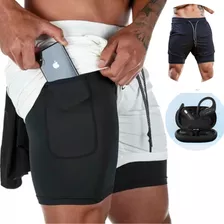 Kit Esportivo Masculino 2 Short Corrida Treino Academia + Fn