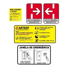 Adesivo Artesp Janela Emergência E Saida Kitc/4 De Cada