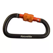 Hebilla Seguridad Tipo D 8 Cm Con Candado Naturehike Negro