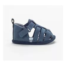 Sandalia Bebe Niño Cerrada Velcro Azul Colloky