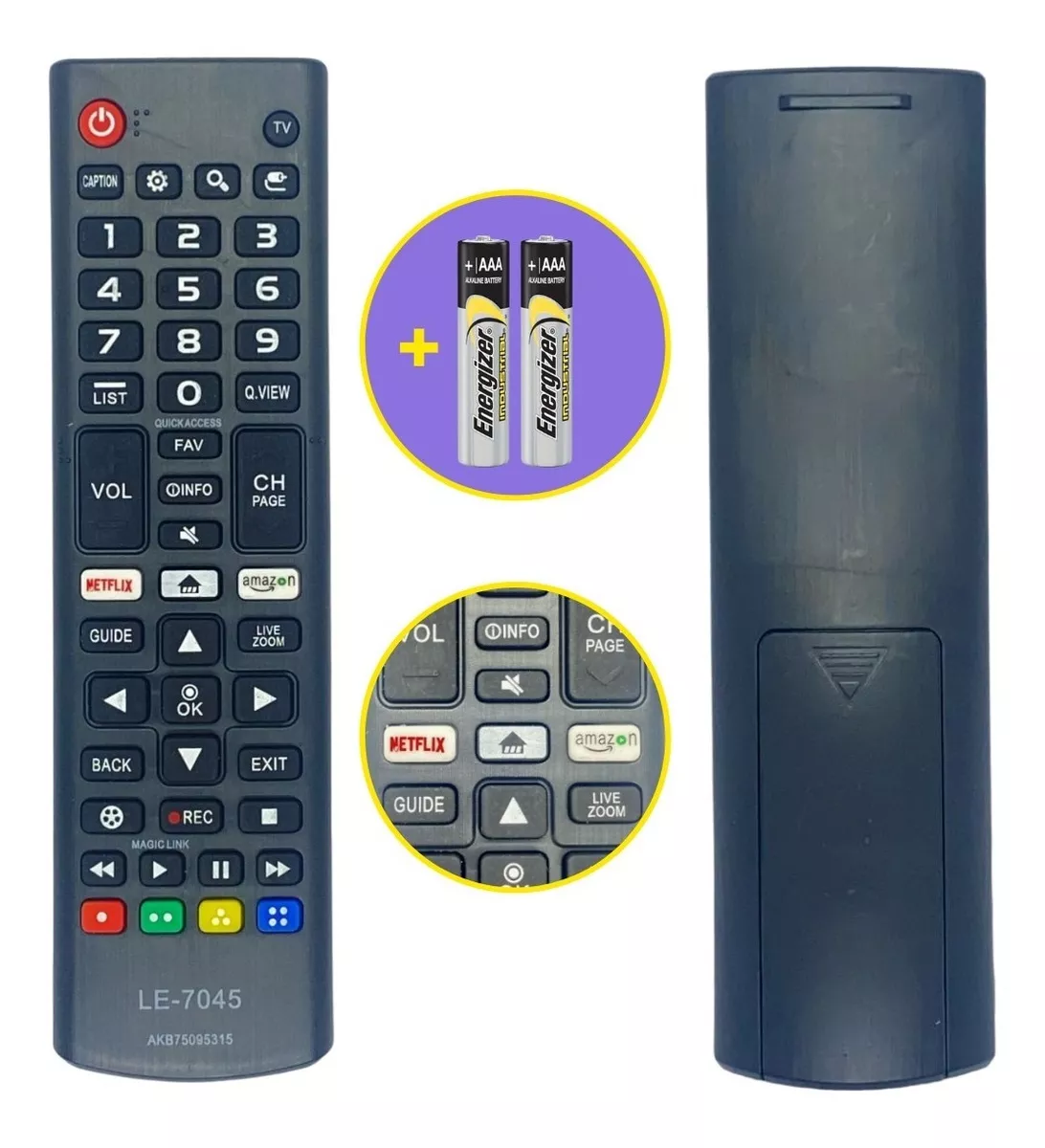 Controle Remoto Universal Compatível Com Smart Tv LG Netflix