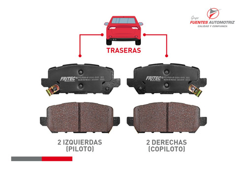 Jgo Balatas Traseras Para Honda Hr-v 1.8 2020 2021 Cermica Foto 2