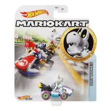 Hot Wheels Mario Kart Die-cast Dry Bones Standard Kart Color Gris