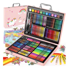 Set De Arte Para Niñas Marcadores Crayolas Acuarelas Colores